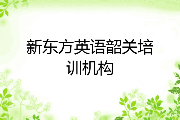 新东方英语韶关培训机构