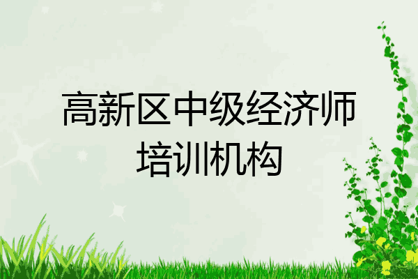 高新区中级经济师培训机构