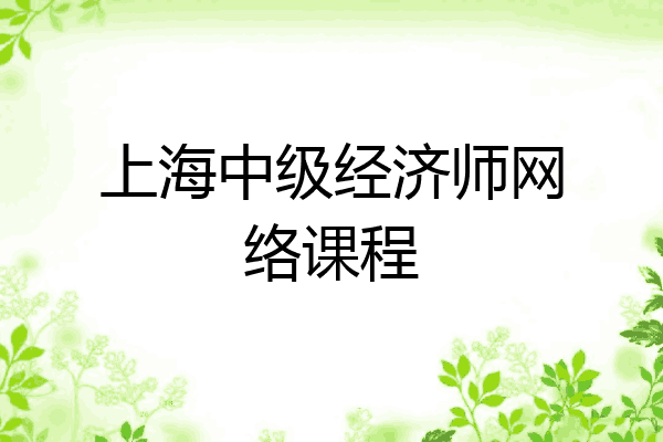 上海中级经济师网络课程