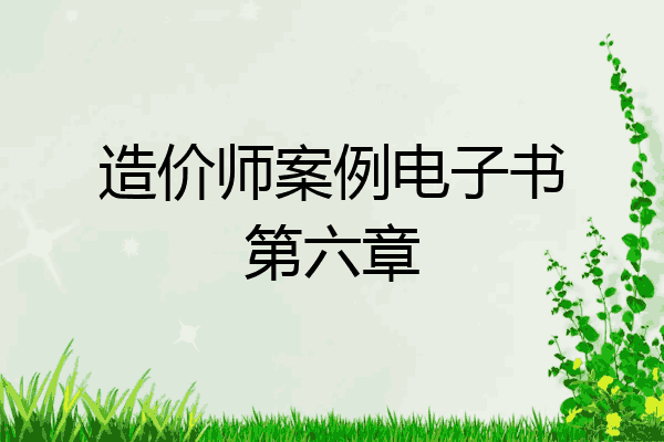 造价师案例电子书第六章