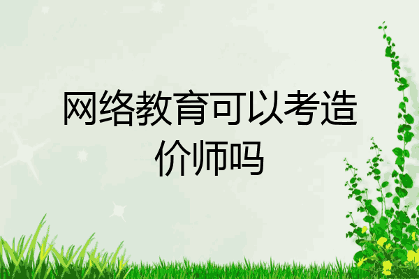 网络教育可以考造价师吗