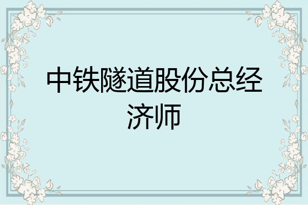 中铁隧道股份总经济师