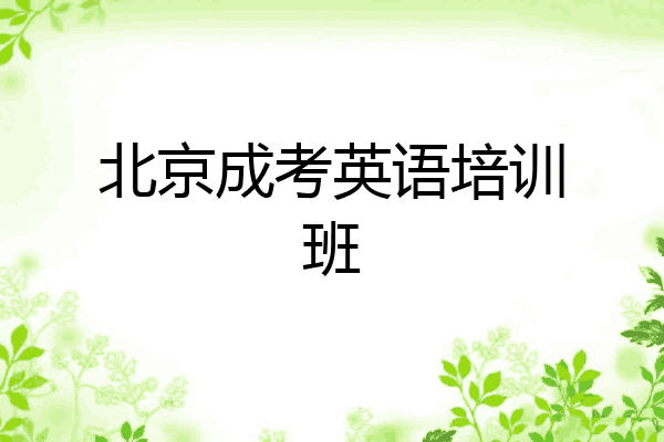 北京成考英语培训班
