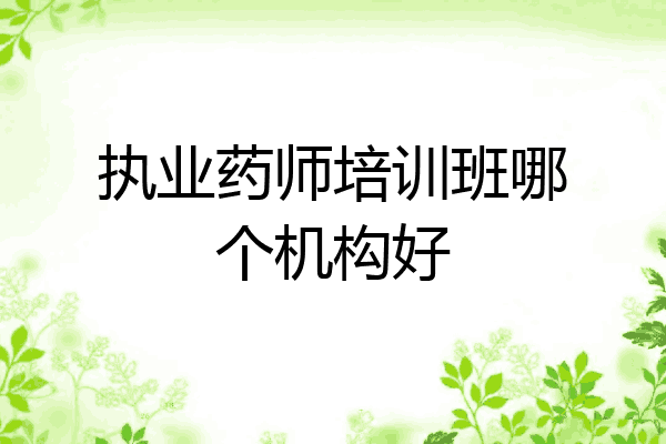 执业药师培训班哪个机构好