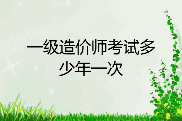 一级造价师考试多少年一次