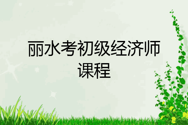 丽水考初级经济师课程