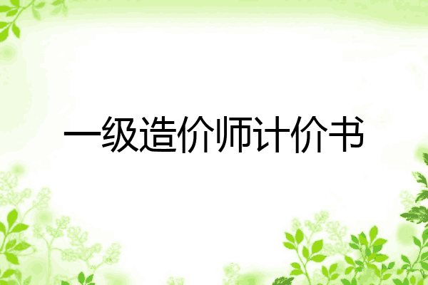 一级造价师计价书