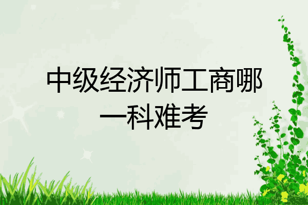 中级经济师工商哪一科难考
