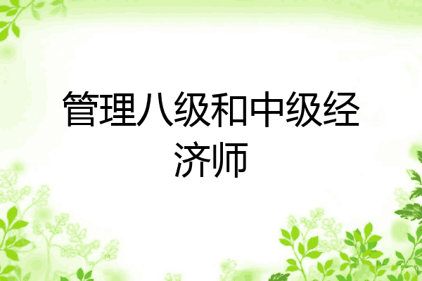 管理八级和中级经济师