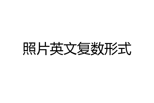 照片英文复数形式