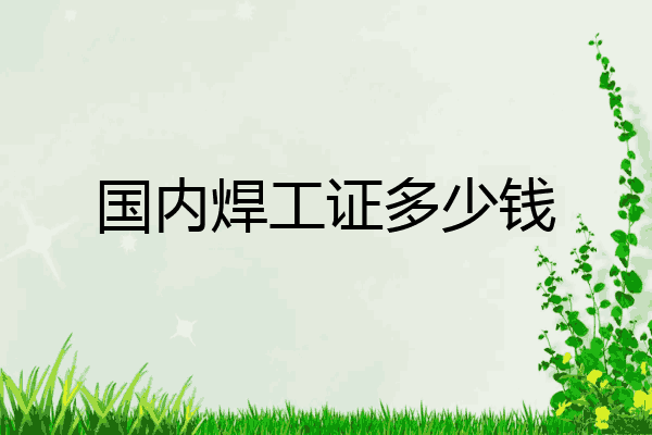 国内焊工证多少钱