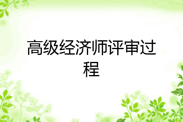 高级经济师评审过程