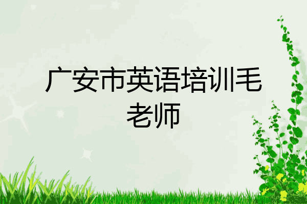 广安市英语培训毛老师