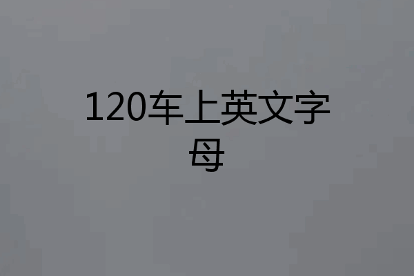 120车上英文字母