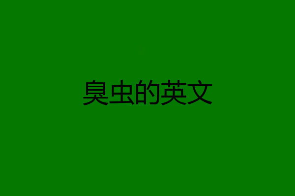 臭虫的英文