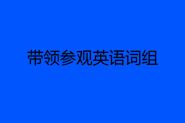 带领参观英语词组