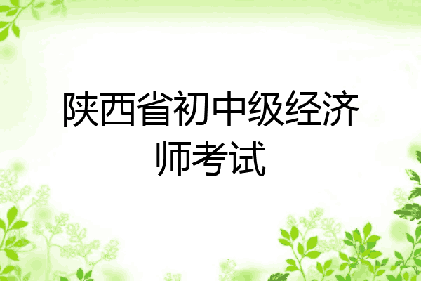 陕西省初中级经济师考试