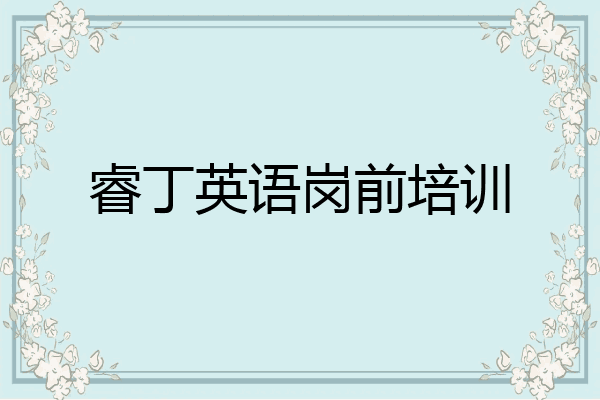 睿丁英语岗前培训