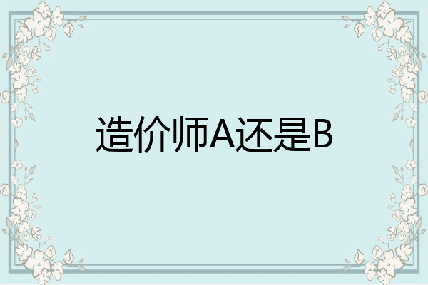 造价师A还是B