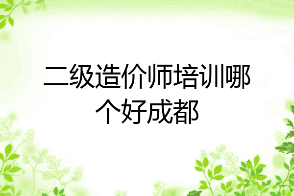 二级造价师培训哪个好成都
