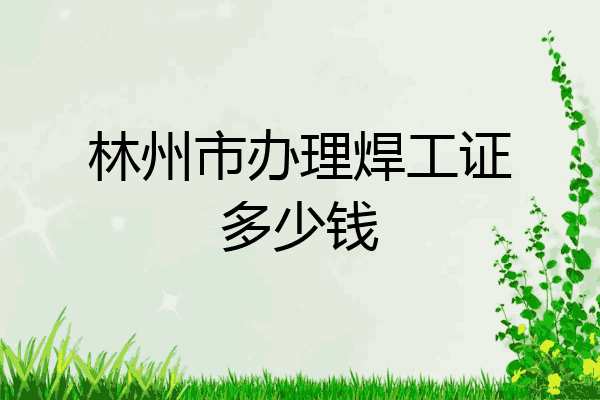 林州市办理焊工证多少钱