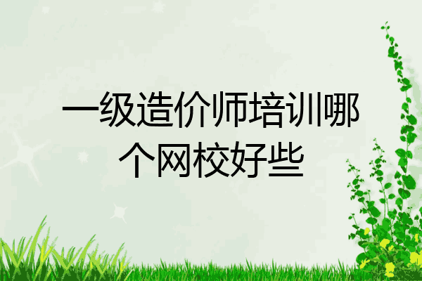 一级造价师培训哪个网校好些