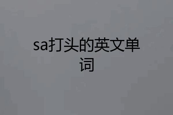 sa打头的英文单词