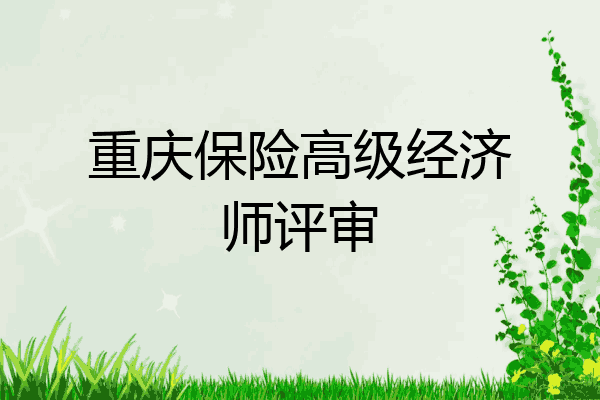 重庆保险高级经济师评审
