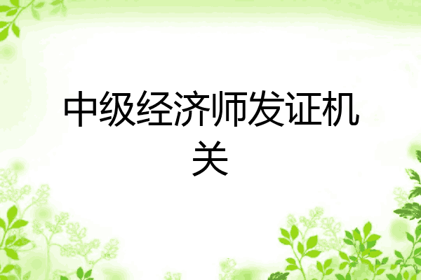 中级经济师发证机关