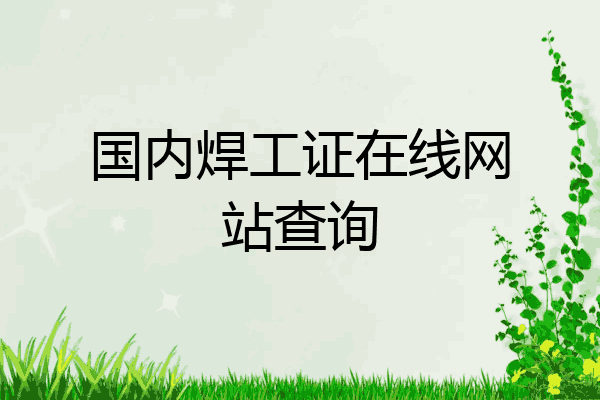 国内焊工证在线网站查询