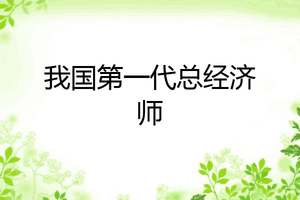 我国第一代总经济师