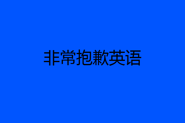 非常抱歉英语