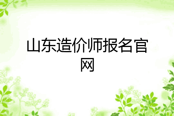 山东造价师报名官网