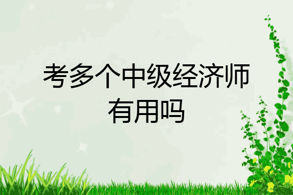 考多个中级经济师有用吗