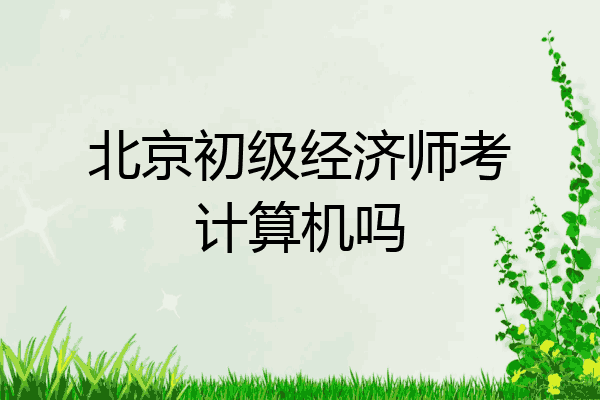 北京初级经济师考计算机吗