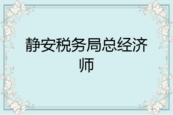 静安税务局总经济师