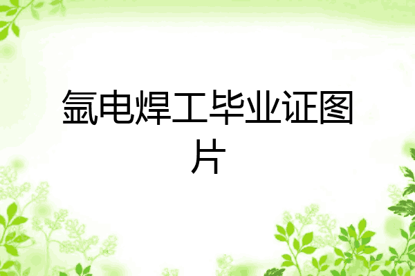 氩电焊工毕业证图片