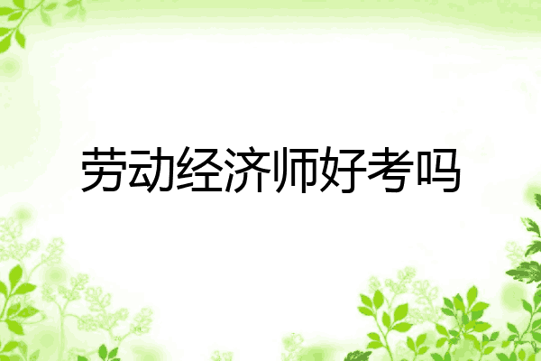 劳动经济师好考吗