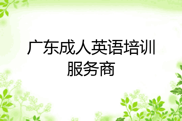 广东成人英语培训服务商
