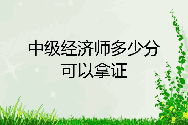 中级经济师多少分可以拿证