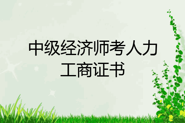 中级经济师考人力工商证书