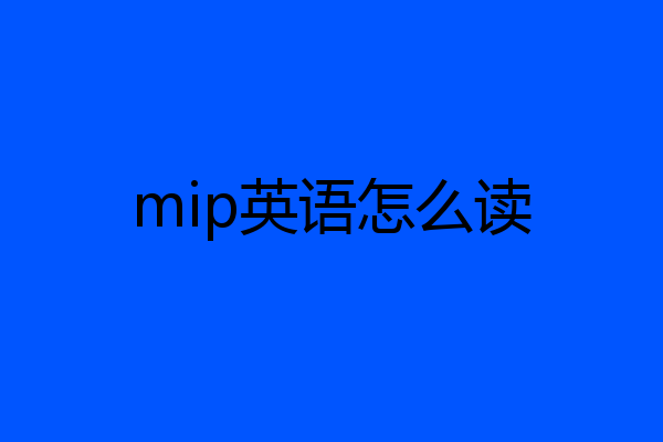 mip英语怎么读