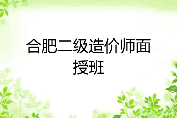 合肥二级造价师面授班