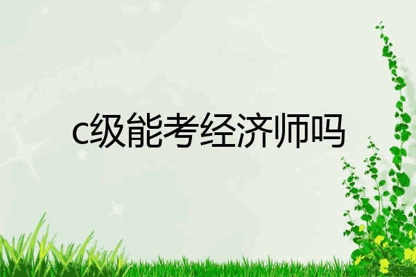 c级能考经济师吗
