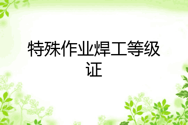 特殊作业焊工等级证