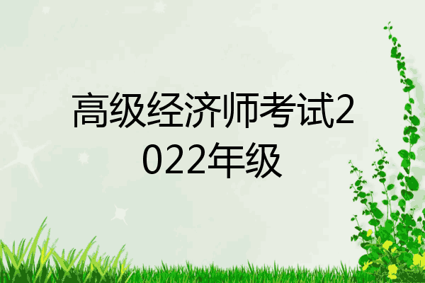 高级经济师考试2022年级