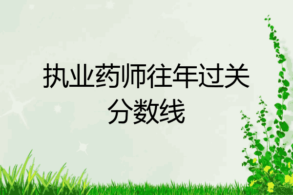 执业药师往年过关分数线