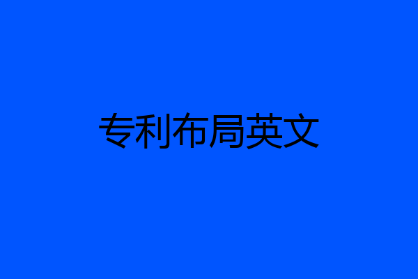 专利布局英文