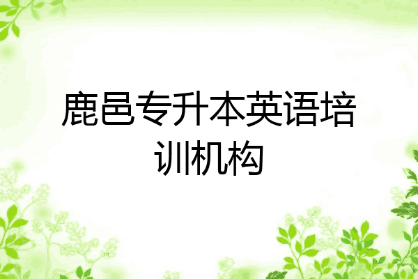 鹿邑专升本英语培训机构