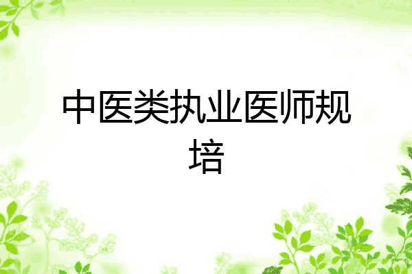 中医类执业医师规培